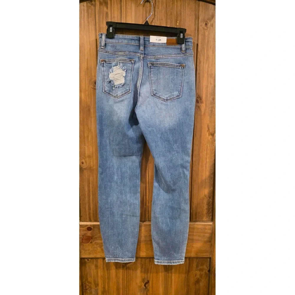 Judy Blue Mommin' Ain't Easy Boyfriend Jeans Womens 1/25 Relaxed Distressed‎ NWT - Picture 4 of 12